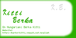 kitti berka business card